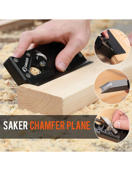 Planificador de Chaflán Saker Manual 340g Ajustable Negro Planificador de Chaflán Saker Manual 340g Ajustable Negro