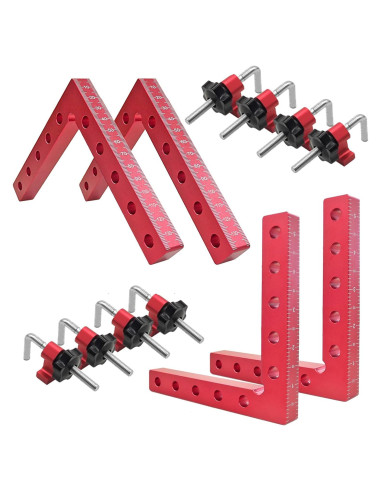 Abrazaderas de Esquina 90 Grados SZSFSYYX - Paquete de 4 Aluminio