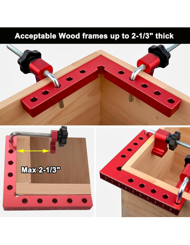 Abrazaderas de Esquina 90 Grados SZSFSYYX - Paquete de 4 Aluminio