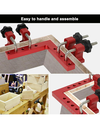 Abrazaderas de Esquina 90 Grados SZSFSYYX - Paquete de 4 Aluminio