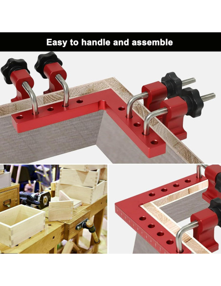 Abrazaderas de Esquina 90 Grados SZSFSYYX - Paquete de 4 Aluminio