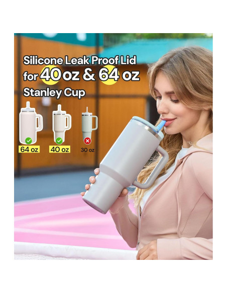 Paquete de 2 Tapas Flip a Prueba de Fugas Lanyioud 40 oz