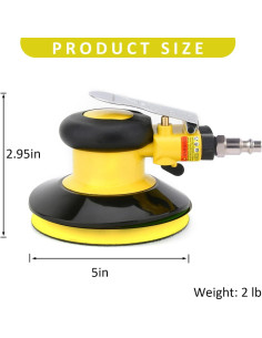 Lijadora Orbital Neumática Gedu 5" Doble Acción Alta Resistencia 2