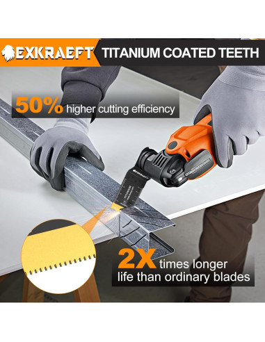18 Cuchillas Oscilantes de Titanio EXKRAEFT para Multiherramientas