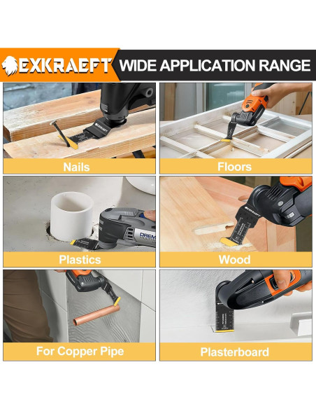 18 Cuchillas Oscilantes de Titanio EXKRAEFT para Multiherramientas