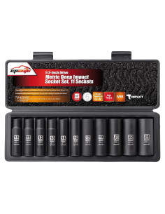 Conjunto de Enchufes de Impacto Profundo EPAuto 11 Piezas 10-24 mm