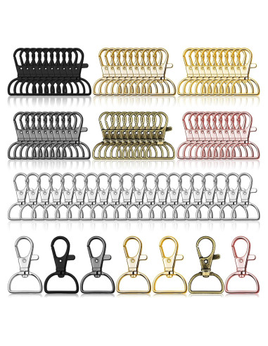 Ganchos de Clip Giratorios Anezus 80 Piezas 2.54 cm Multicolor