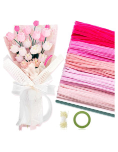 Juego de Limpiapipas Peryiter 371 Piezas Rosa y Verde DIY