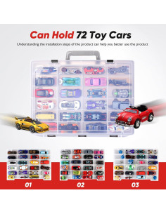 Organizador de Juguetes RHCOM 72 Compartimentos Negro 2