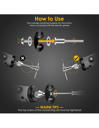 Juego de 44 Piezas Discos de Corte Kuenuilr para Herramienta Rotativa