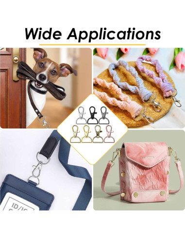 Ganchos de Clip Giratorios Anezus 80 Piezas 2.54 cm Multicolor