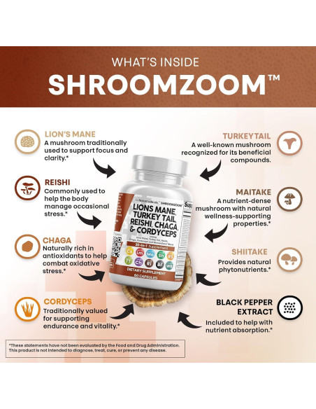 Suplemento de Hongos Clean Nutraceuticals 20 en 1 3.13g