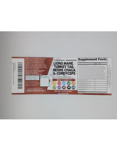 Suplemento de Hongos Clean Nutraceuticals 20 en 1 3.13g