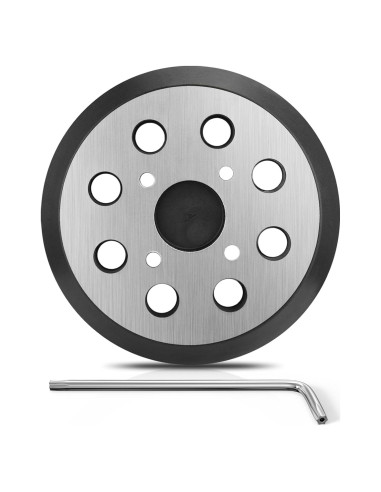 Almohadilla de Lijadora 5" Metal Johnnyue 1 Paquete 8 Agujeros