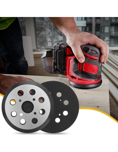 Almohadilla de Lijadora 5" Metal Johnnyue 1 Paquete 8 Agujeros