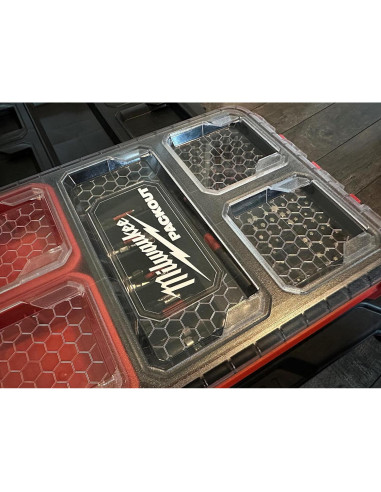 Inserto organizador GarageInOrder para brocas Milwaukee PACKOUT