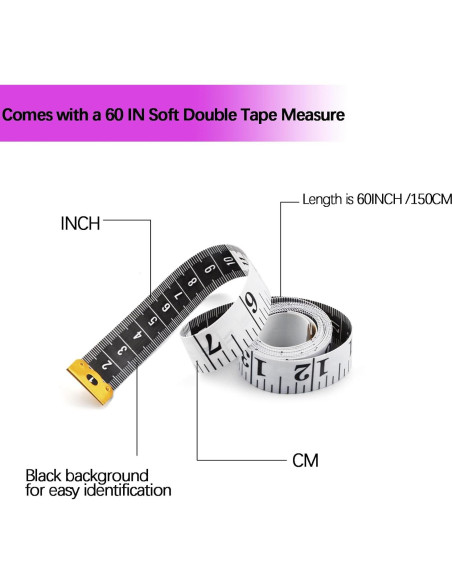 Paquete de 3 Cintas Métricas Retráctiles 1.5m Doble Cara Paquete de 3 Cintas Métricas Retráctiles 1.5m Doble Cara