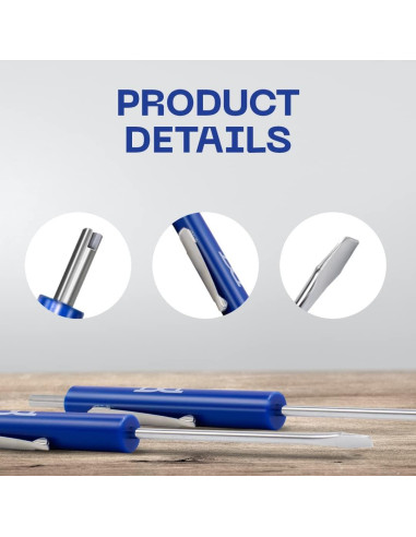 Mini Destornillador de Bolsillo Silginnes - Paquete de 3 - Acero