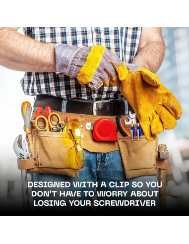 Mini Destornillador de Bolsillo Silginnes - Paquete de 3 - Acero