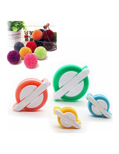 Fabricador de Pompoms EFly 4 Piezas 3.5-9 cm Manualidades