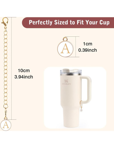 2PC Encantos de Letra para Tazas Stanley y Hydro Flask