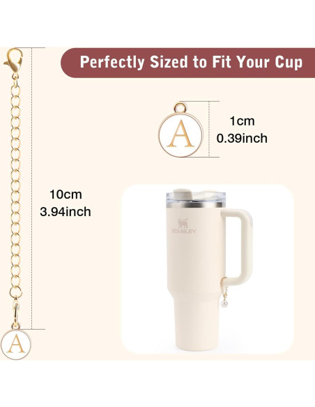 2PC Encantos de Letra para Tazas Stanley y Hydro Flask