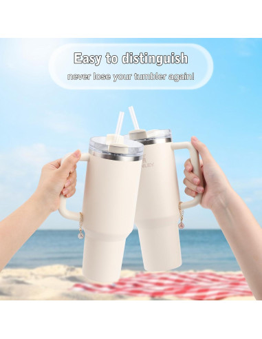 2PC Encantos de Letra para Tazas Stanley y Hydro Flask