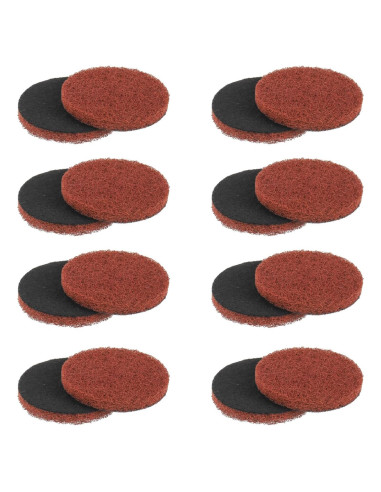 Juego de 16 almohadillas de limpieza Bosch 65mm rojas