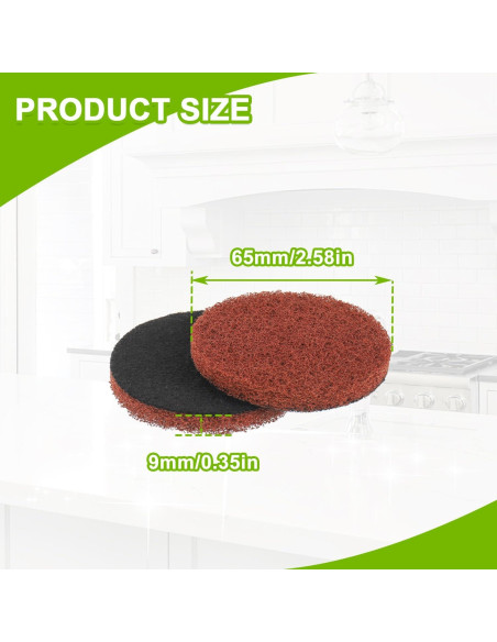 Juego de 16 almohadillas de limpieza Bosch 65mm rojas