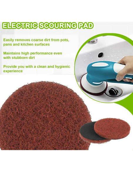 Juego de 16 almohadillas de limpieza Bosch 65mm rojas