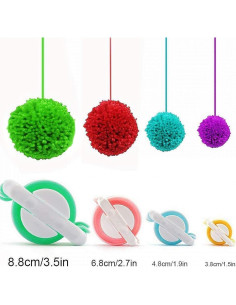 Fabricador de Pompoms EFly 4 Piezas 3.5-9 cm Manualidades 2