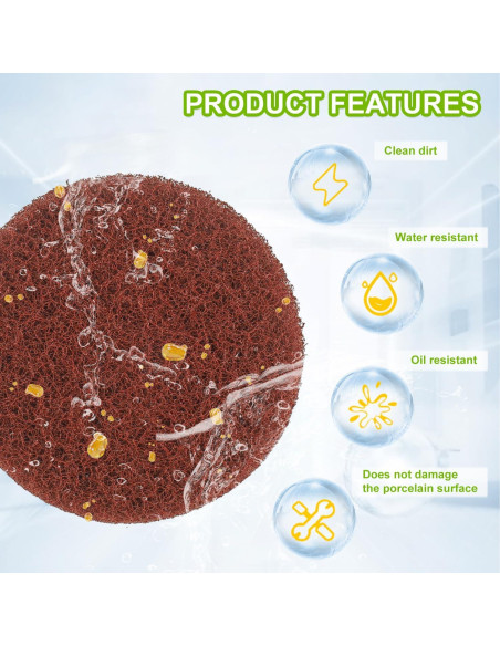 Juego de 16 almohadillas de limpieza Bosch 65mm rojas