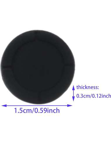 4 Tapas de Repuesto para Joystick LBTODH Negro para Nintendo Switch