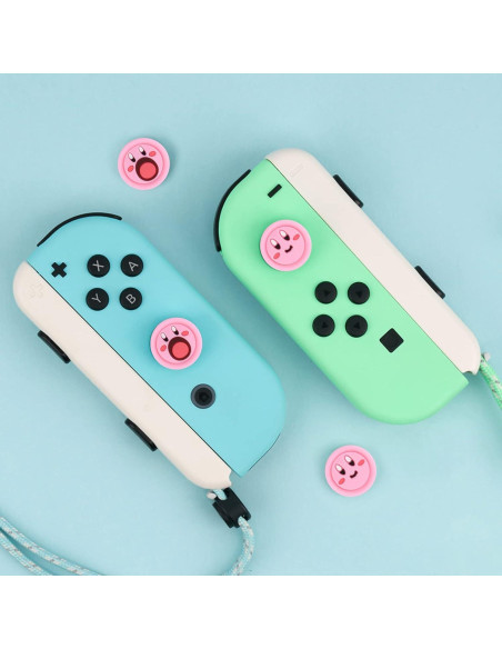 Agarradores de Pulgar DLseego para Switch y Lite - Rosa