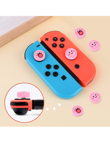 Agarradores de Pulgar DLseego para Switch y Lite - Rosa