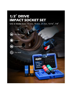 Conjunto de Enchufes para Tuercas de Llantas Orion Motor Tech 5 Piezas 2