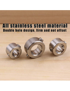 Juego de Collar de Detención ROOCBIT Acero Inoxidable 304 3 Piezas 2