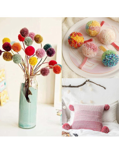 Fabricador de Pompoms EFly 4 Piezas 3.5-9 cm Manualidades