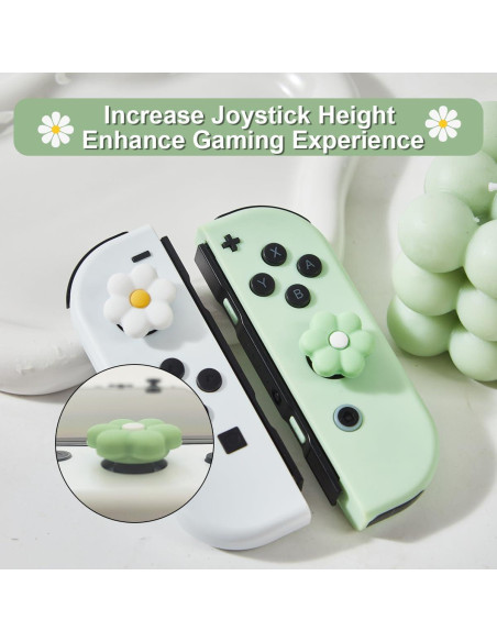 Tapas de agarre para pulgar Cozy Daisy para Nintendo Switch - 4PCS Tapas de agarre para pulgar Cozy Daisy para Nintendo Switch - 4PCS