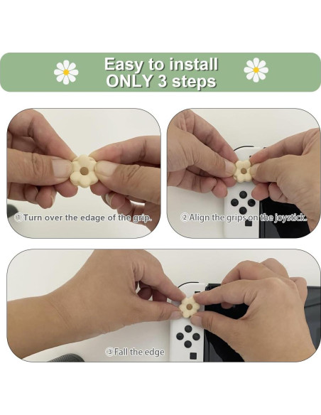 Tapas de agarre para pulgar Cozy Daisy para Nintendo Switch - 4PCS Tapas de agarre para pulgar Cozy Daisy para Nintendo Switch - 4PCS