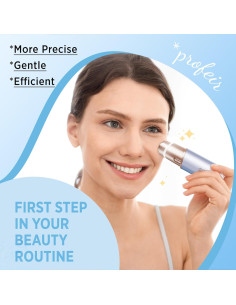 Afeitadora Facial Eléctrica Profeir PF7 Indolora Azul Dorado 2