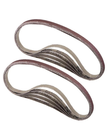 Paquete de 10 Cintas de Lijado TA-VIGOR 3.8 x 53.3 cm 80 Granos