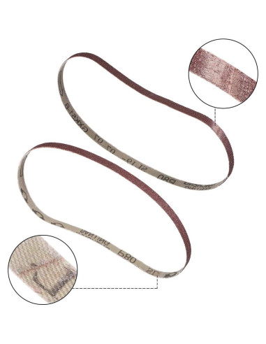 Paquete de 10 Cintas de Lijado TA-VIGOR 3.8 x 53.3 cm 80 Granos