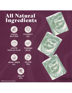 Paquete de 3 Jabones Naturales Hechos a Mano Eucalipto 113g - Canyon Morado 2