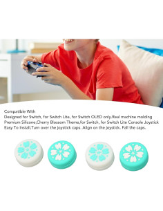 Agarres de Pulgar Antideslizantes Yoidesu para Switch - 4 Pcs Azul 2