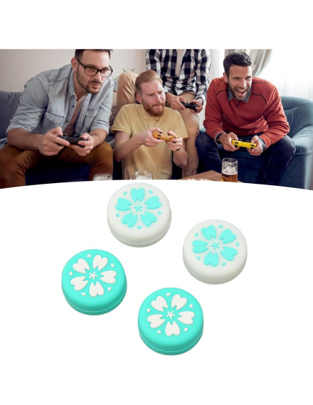 Agarres de Pulgar Antideslizantes Yoidesu para Switch - 4 Pcs Azul