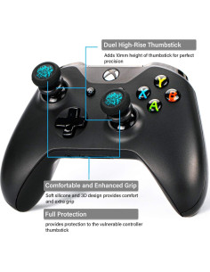 Extensores de Thumbstick y Cubierta de Silicona PlayRealm para Xbox 2