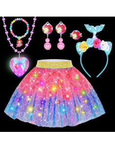 Disfraz de Princesa Iluminado YAOOBEY para Niñas 4-6 Años 2