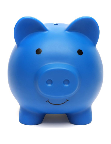 Banco de Cerdito Irrompible Grneric RXZ1 Azul para Niños