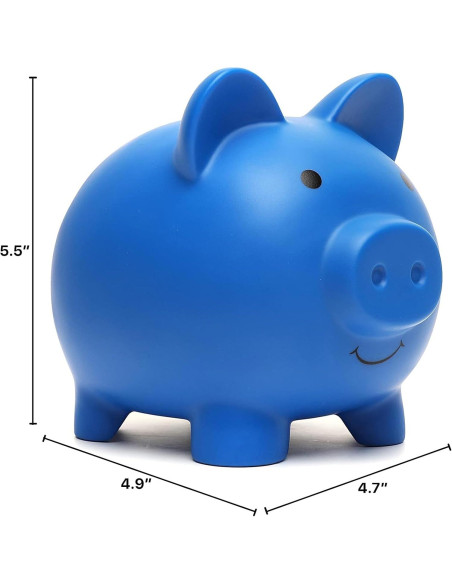 Banco de Cerdito Irrompible Grneric RXZ1 Azul para Niños